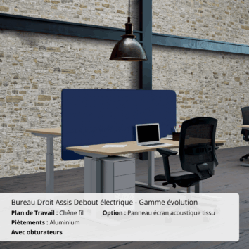 Bureau Droit Assis Debout électrique - Gamme évolution - Ambiance