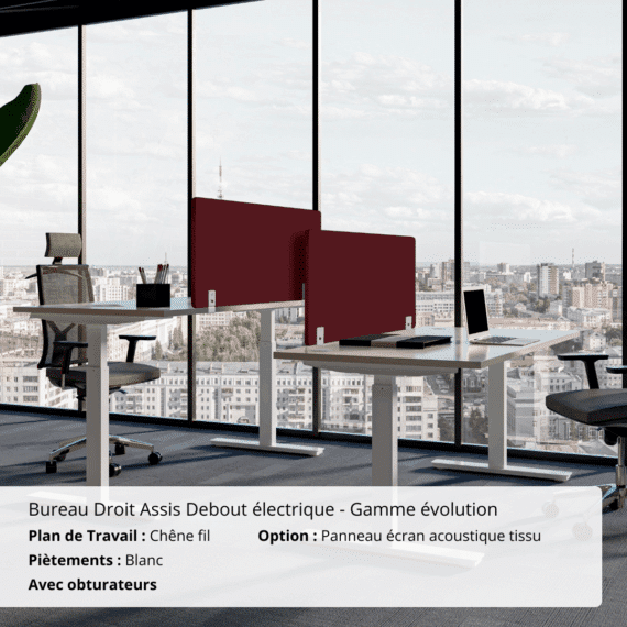 Bureau Droit Assis Debout électrique - Gamme évolution - Ambiance