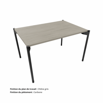 Bureau chene gris carbone - gamme Mobidesk