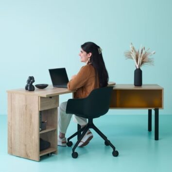 Bureau console rotatif L. 160 cm - Gamme OfficeMobi