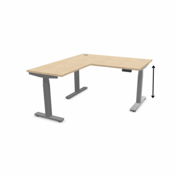 Bureau d'Angle Assis Debout électrique - Gamme évolution - Obturateurs - simple