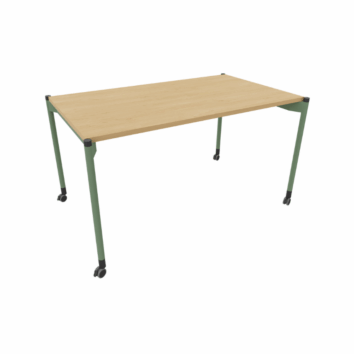 Bureau droit sur roulettes Gamme Mobidesk - simple