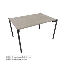 Bureau droit gamme Mobidesk chene gris carbone