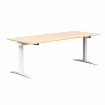 Bureau rectangulaire assis-debout électrique - L. 140 à 180 cm et 200-220cm - 2 moteurs- Gamme Altitude - simple