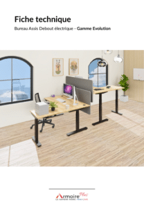 Fiche technique bureaux d'angle assis debout - Gamme Evolution
