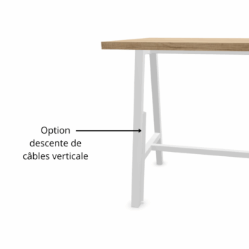 Option descente de câbles verticale - Gamme Harmonie Table Haute