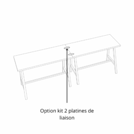 Option kit 2 platines de liaison - Gamme Harmonie table haute