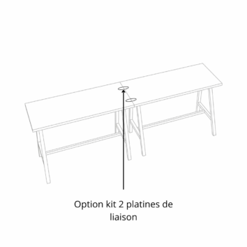Option kit 2 platines de liaison - Gamme Harmonie table haute