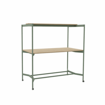 _Table de coworking haute sur roulettes Gamme Mobidesk - simple