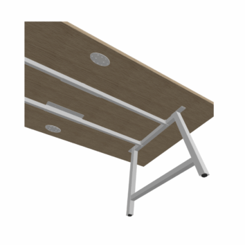 Table de réunion jusqu'à 12 personnes P.120 cm L.240 cm - Gamme Harmonie - dessous