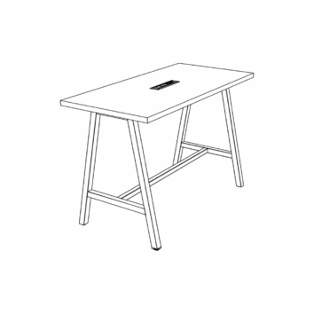 Table haute - Gamme Harmonie avec électrification - Dessin