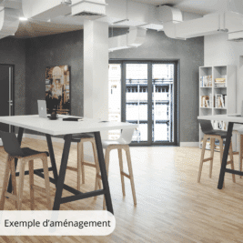 Table haute de réunion - Gamme Harmonie - Exemple d’aménagement 1
