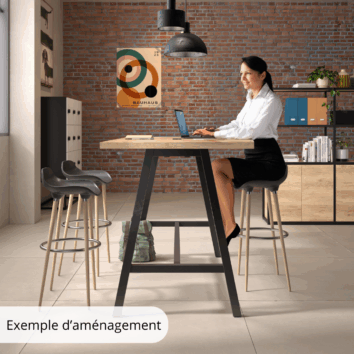 Table haute de réunion - Gamme Harmonie - Exemple d’aménagement 2
