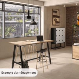 Table haute de réunion - Gamme Harmonie - Exemple d’aménagement 3