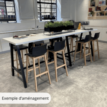 Table haute de réunion - Gamme Harmonie - Exemple d’aménagement 5