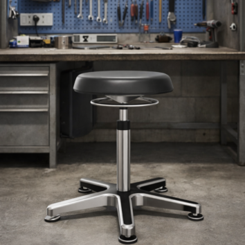 Tabouret d'atelier - en polyuréthane ou en bois - Gamme Épure