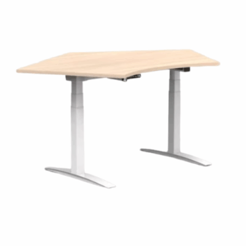 Bureau compact symétrique 120° - assis-debout électrique L. 100 cm - 2 moteurs - Gamme Altitude - simple