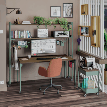 Bureau Droit Complet L. 120 à 180 cm - Gamme Mobidesk