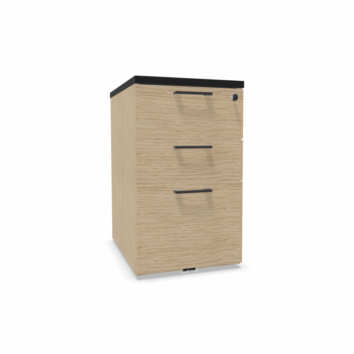 Caisson hauteur bureau avec 3 tiroirs avec top - Gamme Cosy - simple