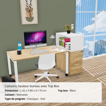 Caissons hauteur bureau avec Top Box - Ambiance