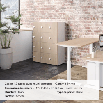 Casier 12 cases avec multi serrures – Gamme Primo - Ambiance 1