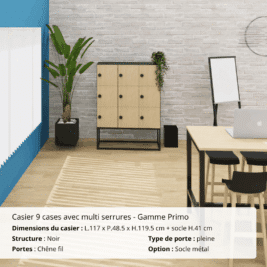 Casier 9 cases avec multi serrures - Gamme Primo - ambiance