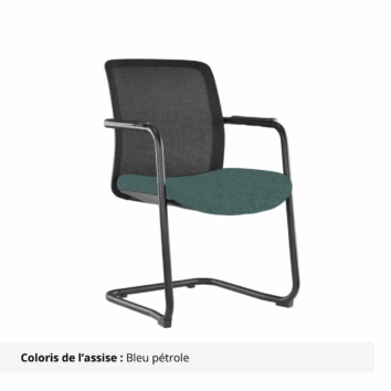 Chaise visiteur Colibri coloré - Bleu pétrole