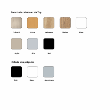 Finitions caisson + top - Gamme Cosy