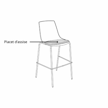Tabouret Elya - placet