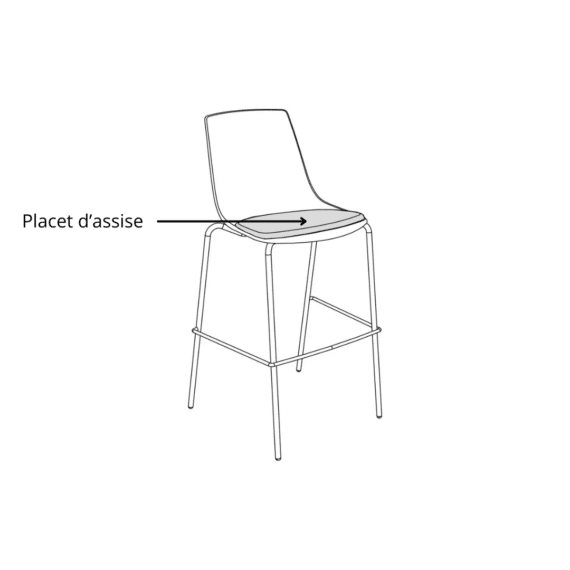Tabouret Elya - placet