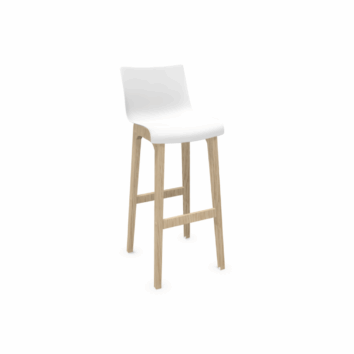 Tabouret dossier haut Quiétude - Blanc