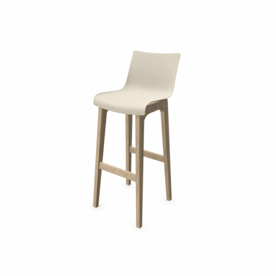Tabouret dossier haut Quiétude - Lin
