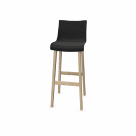 Tabouret dossier haut Quiétude - Noir