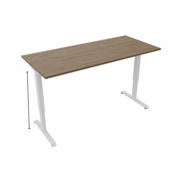 Bureau Assis Debout Electrique Premium - 2 Moteurs - L.120 à 180 cm Gamme Ligne Health - simple