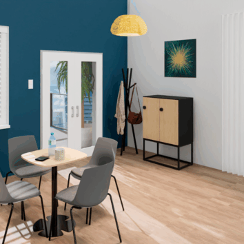 Casier 2 cases mélaminé - avec patères - multi serrures - Gamme Primo