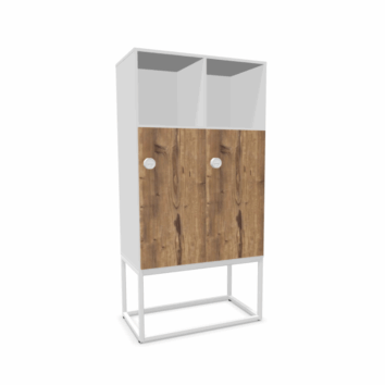 Casier 4 cases - 2 avec patères et 2 niches - multi serrures - Gamme Primo - simple