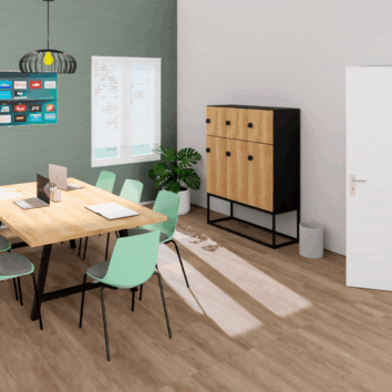 Casier 6 cases mélaminé - 3 avec patères - multi serrures - Gamme Primo