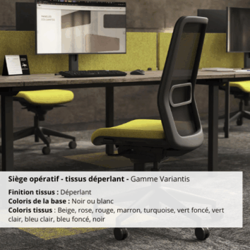 Siège opératif - tissus déperlant - Gamme Variantis