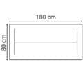 Dimension table 180x80cm