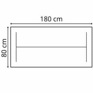 Dimension table 180x80cm