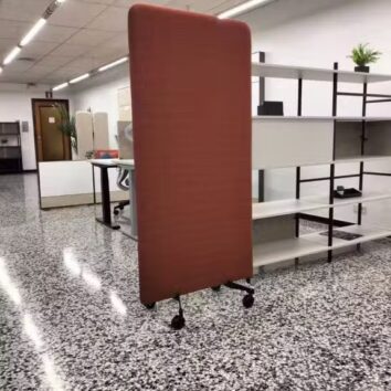 Panneau acoustique pieds hauts à roulettes - Tissus déperlant/effet laine - L.80/100/120 cm - Gamme Eolia