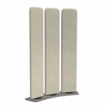 Panneau acoustique vertical 45° - Tissus déperlanteffet laine - H.162182 cm - Gamme Eolia - simple