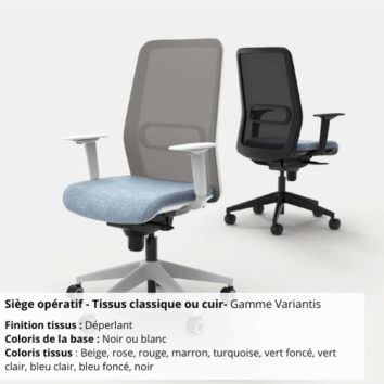 Siège opératif - Tissus classique ou cuir - Gamme Variantis