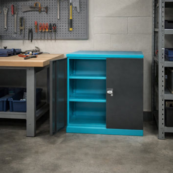 Armoire Basse IDEO 100 - Porte Battante 2 Étagères