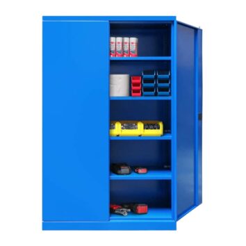 Armoire Haute IDEO 120BG – 4 Étagères – Larg.120 – BLEU
