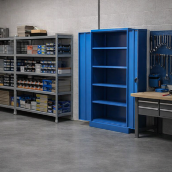 Armoire Haute QUALI 950BG - 4 Étagères - BLEU