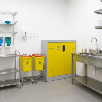 Armoire basse de sécurité pour le stockage DASRI - 155 L - TRIONYX