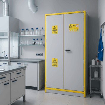 Armoire haute de sécurité multirisques EN 14470-1- 30 minutes - 230 L - 2 portes - 3 compartiments