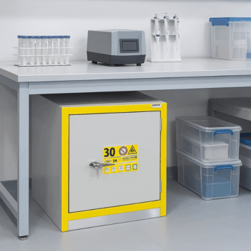 Armoire sous paillasse de sécurité pour Produits Inflammables EN 14470-1 - 30 minutes - 30 L - 1 porte