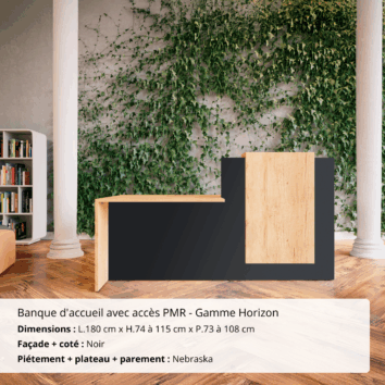 Banque d'accueil avec accès PMR - Gamme Horizon - Ambiance